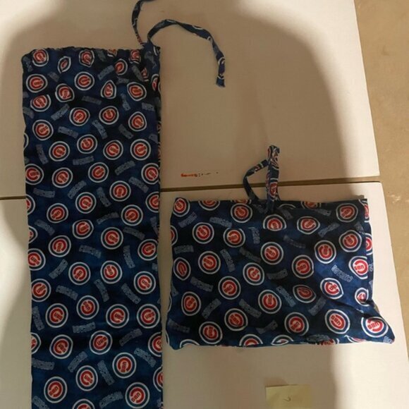 Chicago Cubs Size 7 Flannel Pants with Bag - Picture 1 of 3